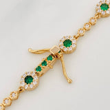 Bracelet Halo Tennis 10.85g / 6 3/4 in / 3.17mm Yellow Gold 18K