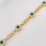 Bracelet Halo Tennis 10.85g / 6 3/4 in / 3.17mm Yellow Gold 18K