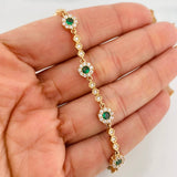 Bracelet Halo Tennis 10.85g / 6 3/4 in / 3.17mm Yellow Gold 18K
