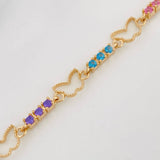 Tennis Bracelet Butterfly Diamond Cut 7.7g / 7 in / 2.65mm Yellow Gold 18K