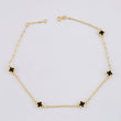 Anklet Box Clover 3.15g / 9 3/4 in / 1.6mm Yellow Gold 18K
