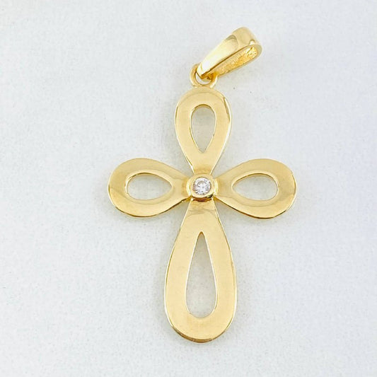 Pendant Floral Cross 2.7gr / 1.5in / 18K Gold ©