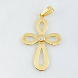 Pendant Floral Cross 2.7gr / 1.5in / 18K Gold