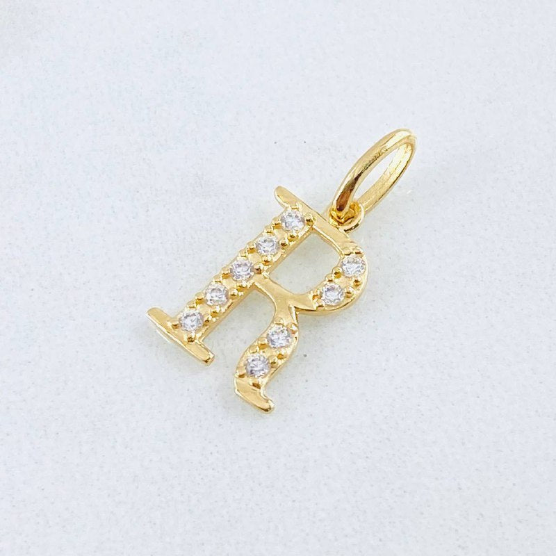 Pendant Letter R 0.85gr / 3/4 in / 18K Gold ©