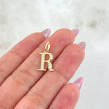 Pendant Letter R 0.85gr / 3/4 in / 18K Gold ©
