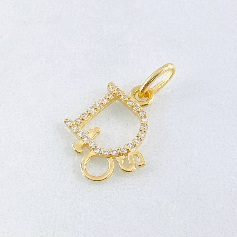 Dije Dios 1.1gr / 3/4 in / Oro Amarillo 18K ©