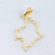 Dije Mapa Colombia 1.9gr / 1 1/2 in / Oro Amarillo 18K