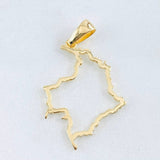 Dije Mapa Colombia 1.9gr / 1 1/2 in / Oro Amarillo 18K *