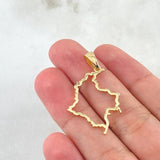 Pendant Map of Colombia 1.65 g / 1 1/4 in Yellow Gold 18K