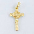 Dije Cruz San Benito 2gr / 1 1/4 in / Oro Amarillo 18K ©