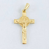 Dije Cruz San Benito 2gr / 1 1/4 in / Oro Amarillo 18K ©