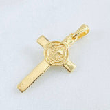 Dije Cruz San Benito 2.05gr / 1 1/4 in / Oro Amarillo 18K