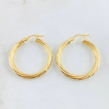 Candongas Mary 4.35 g / 1 1/4 in Oro Amarillo 18K