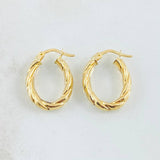 Candongas Mary Ovalada 2gr / 3/4 in / Oro Amarillo 18K