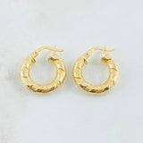Candongas Noel 2.05 g / 3/4 in Oro Amarillo 18K