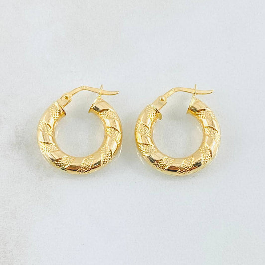 Hoop Earrings Noel 2.15gr / 3/4 in / Yellow Gold 18K