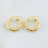 Candongas Noel 2.2gr / 3/4 in / Oro Amarillo 18K ©