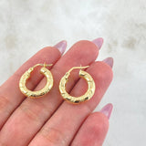 Candongas Noel 2.05gr / 3/4 in / Oro Amarillo 18K *