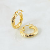 Hoop Earrings Noel 2.15gr / 3/4 in / Yellow Gold 18K
