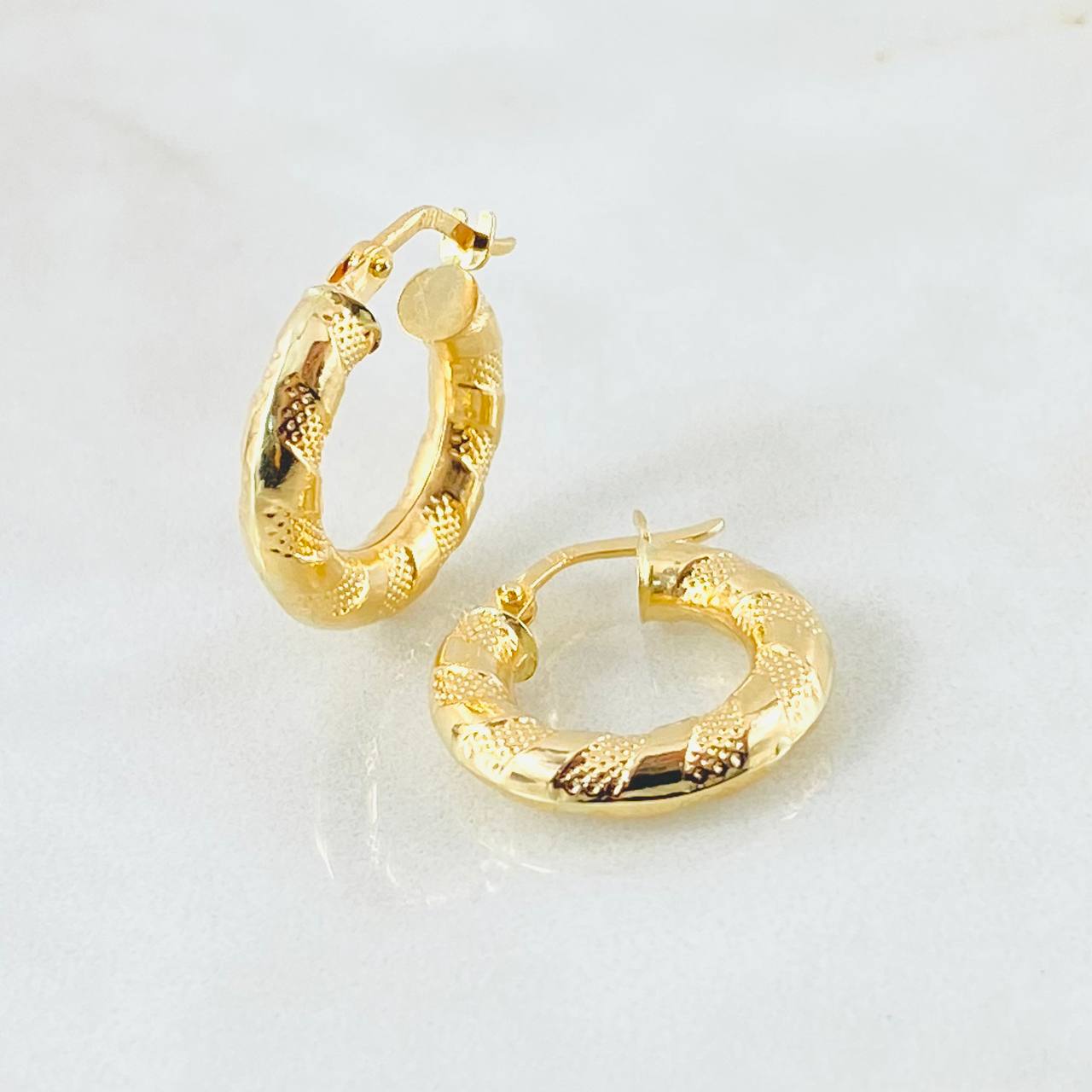 Candongas Noel 2.05gr / 3/4 in / Oro Amarillo 18K *