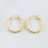 Hoop Earrings Mary 1.7gr / 3/4 in / Yellow Gold 18K *
