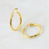 Hoop Earrings Mary 1.7gr / 3/4 in / Yellow Gold 18K *
