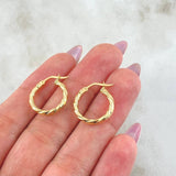 Mary Hoop Earrings 1.3gr / 2cm / Yellow Gold 18K *