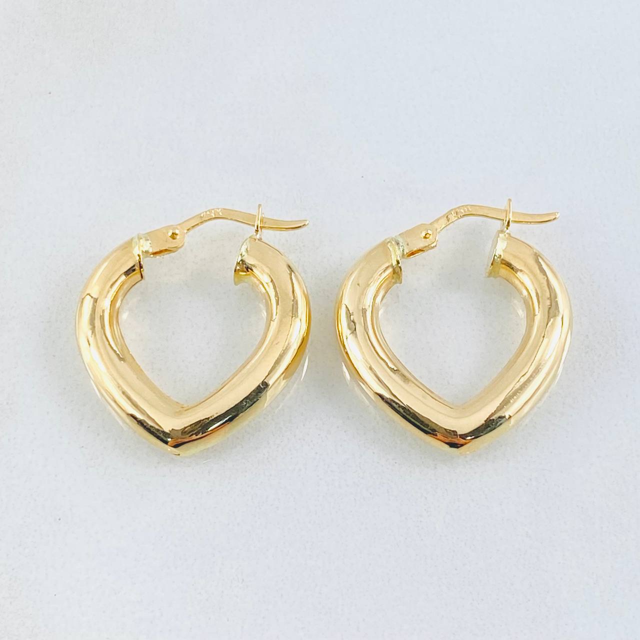 Candongas Corazon 2.45gr / 3/4 in / Oro Amarillo 18K