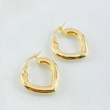 Candongas Corazon 2.4gr / 3/4 in / Oro Amarillo 18K *