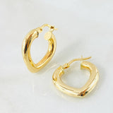 Candongas Corazon 2.4gr / 3/4 in / Oro Amarillo 18K *