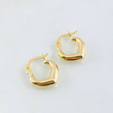 Candongas Corazon 1.1gr / 1/2 in / Oro Amarillo 18K ©