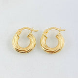 Candongas Mary 1.35gr / 1/2 in / Oro Amarillo 18K *