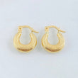 Candongas Meza Punteada 1.2gr / 1/2 in / Oro Amarillo 18K *
