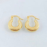 Candongas Meza Punteada 1.2gr / 1/2 in / Oro Amarillo 18K *