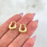 Candongas Meza Punteada 1.2gr / 1/2 in / Oro Amarillo 18K *