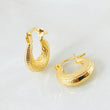 Hoop Earrings Meza Dotted 1.15gr / 1/2 in / Yellow Gold 18K