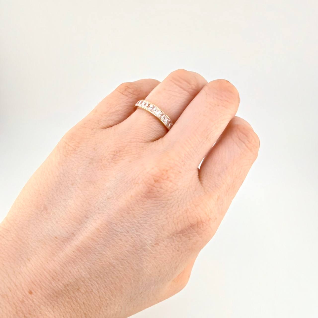 Anillo Carril Tupido 2.6g / T6 1/4 Oro Amarillo 18K