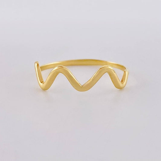 Partial Zig-zag Ring 0.9g / T4 3/4 Yellow Gold 18K