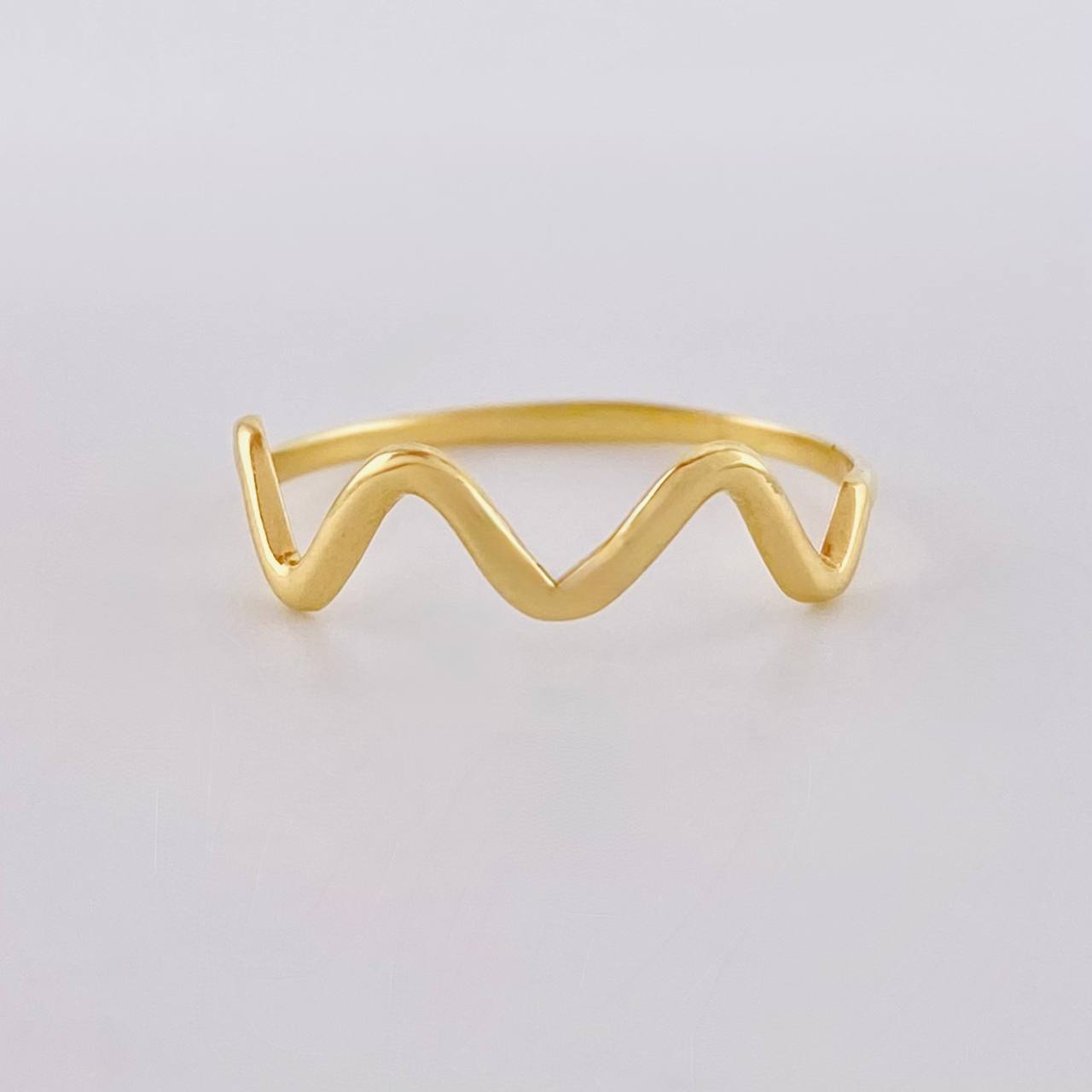 Anillo Zig-zag Parcial 1.05g / T8 1/2 Oro Amarillo 18K