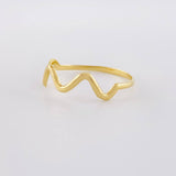 Anillo Zig-zag Parcial 1g / T7 1/4 Oro Amarillo 18K
