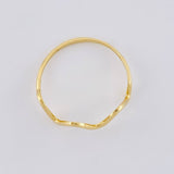 Anillo Zig-zag Parcial 0.9g / T4 1/2 Oro Amarillo 18K