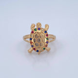 Turtle Ring 4.45gr / T7 1/4 / 18K Yellow Gold *