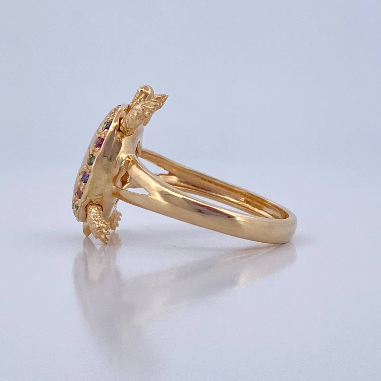 Turtle Ring 4.45gr / T7 1/4 / 18K Yellow Gold *