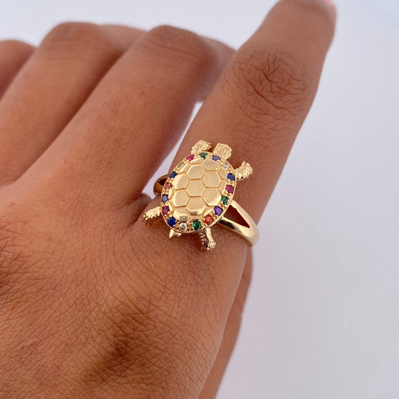 Turtle Ring 4.45gr / T7 1/4 / 18K Yellow Gold *