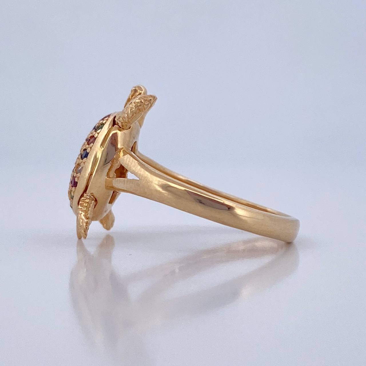Turtle Ring 4.35gr / Size 6 3/4 / 18K Gold $
