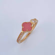 Ring Clover 1.95gr / Size 5 1/2 / 18K Gold $
