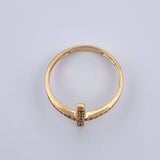 Cross Ring 1.75gr / Size 7 1/4 / 18K Gold $