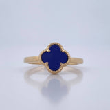 Anillo Trebol 2.95gr / T7 1/2 / Oro 18K $