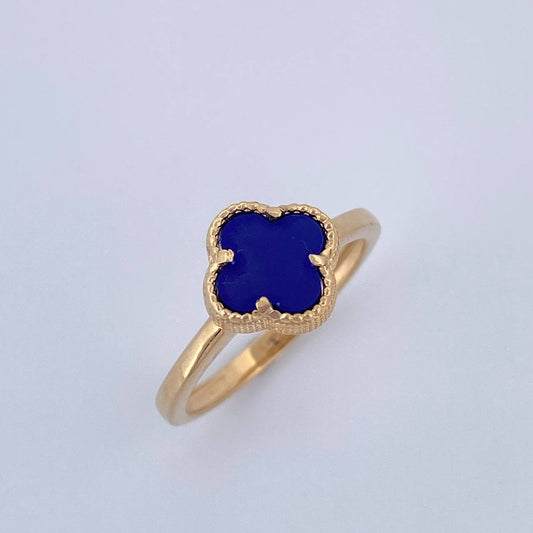 Anillo Trebol 2.95gr / T7 1/2 / Oro 18K $