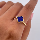 Anillo Trebol 2.95gr / T7 1/2 / Oro 18K $